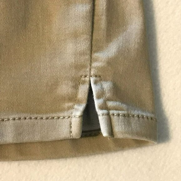 Bass Cropped Pants 5-Pocket Stretch Waist Cotton Blend Khaki Tan Women's Size 6 - Picture 9 of 16
